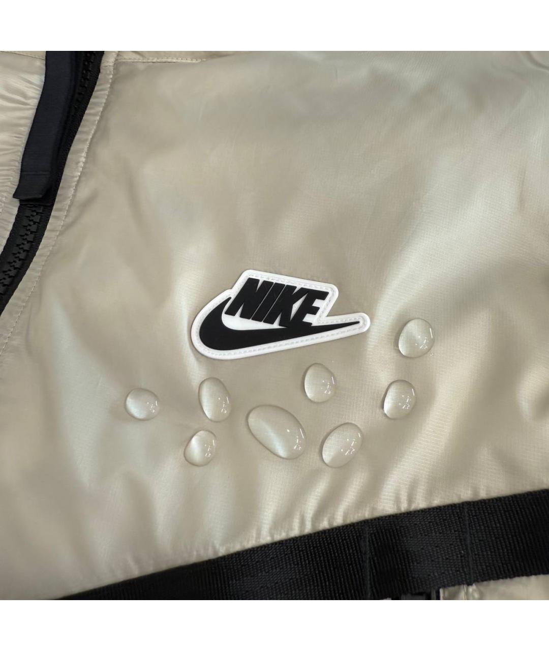 NIKE Бежевый полиэстеровый пуховик, фото 5