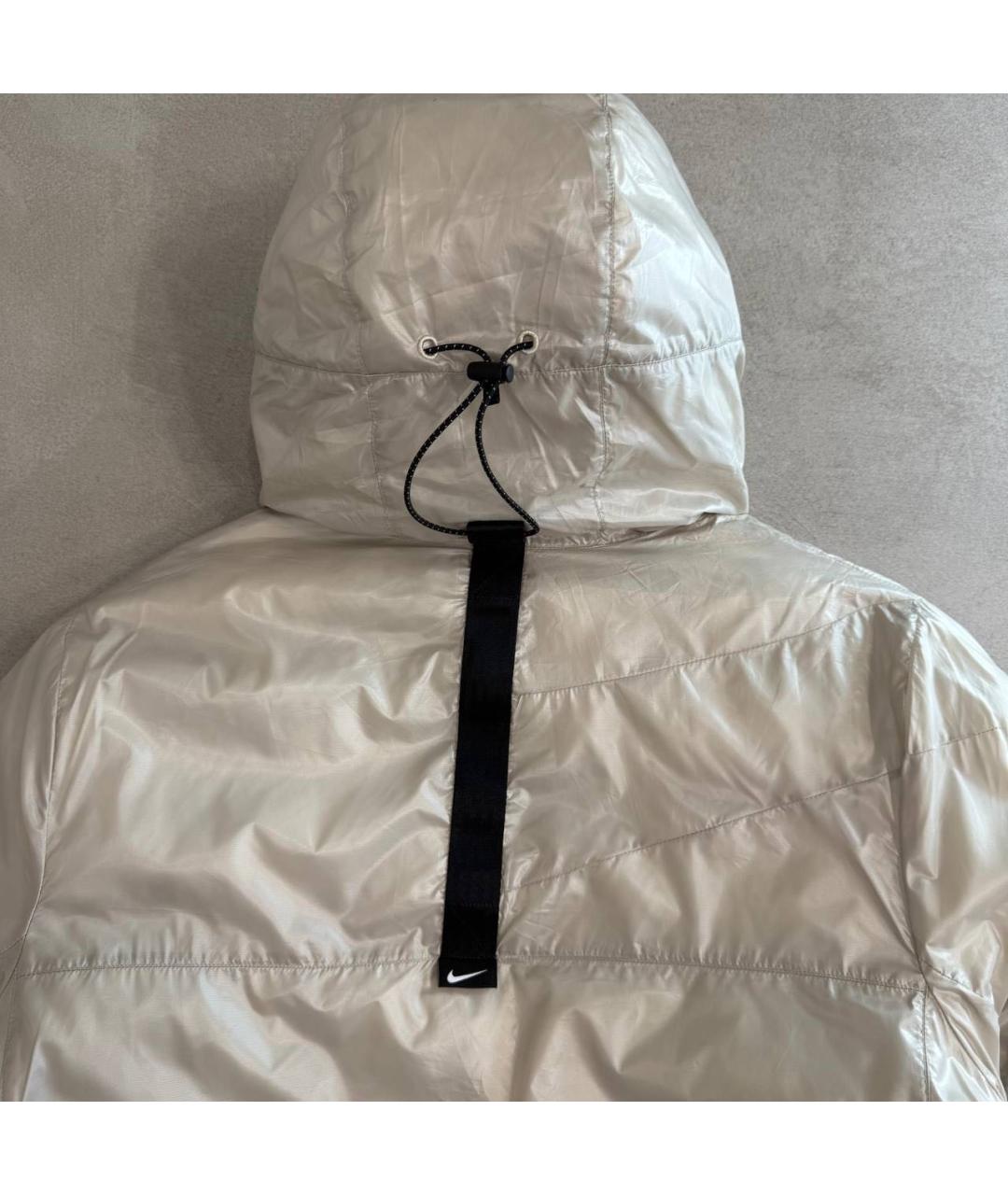 NIKE Бежевый полиэстеровый пуховик, фото 3
