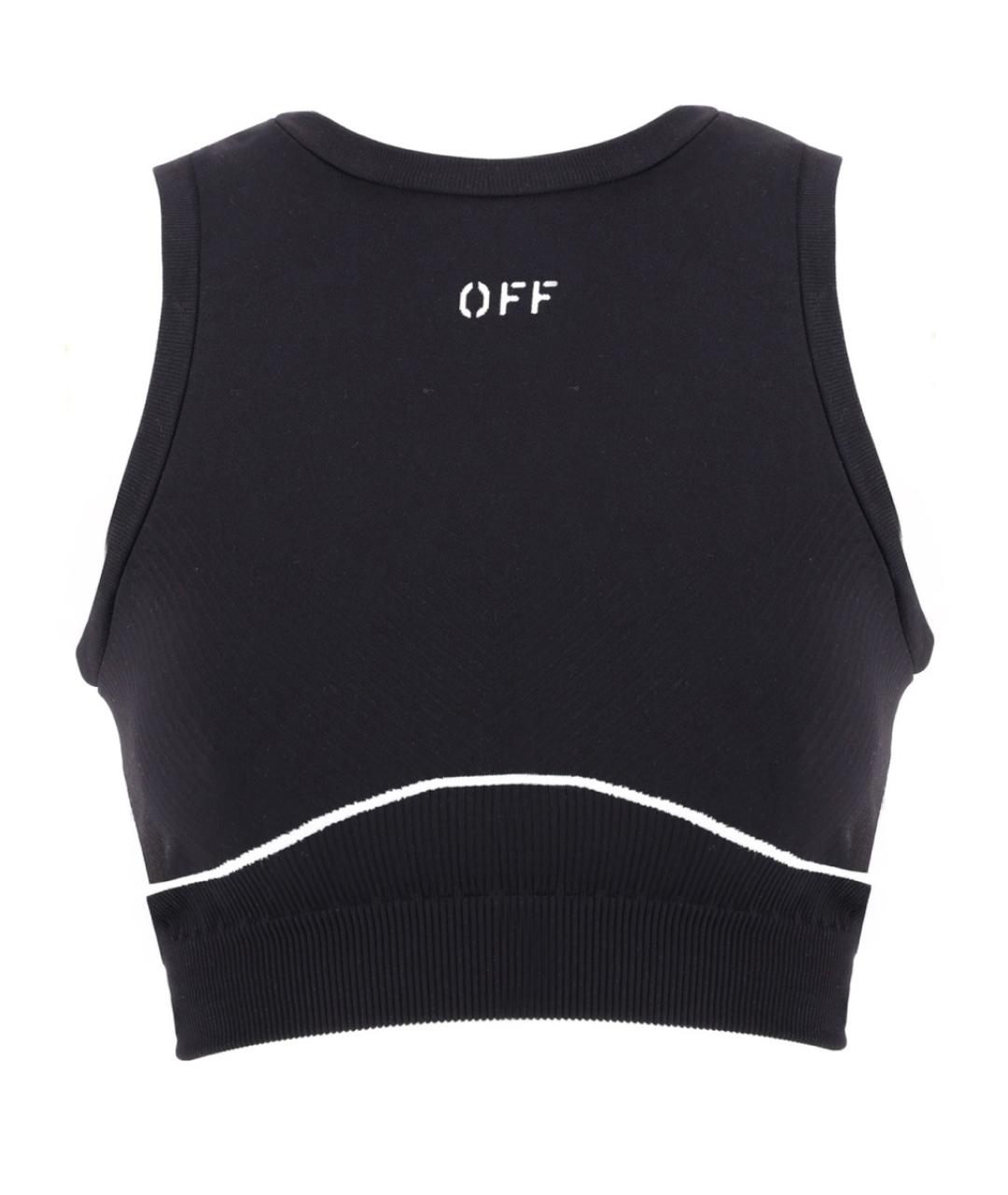 OFF-WHITE Черная полиамидовая майка, фото 1