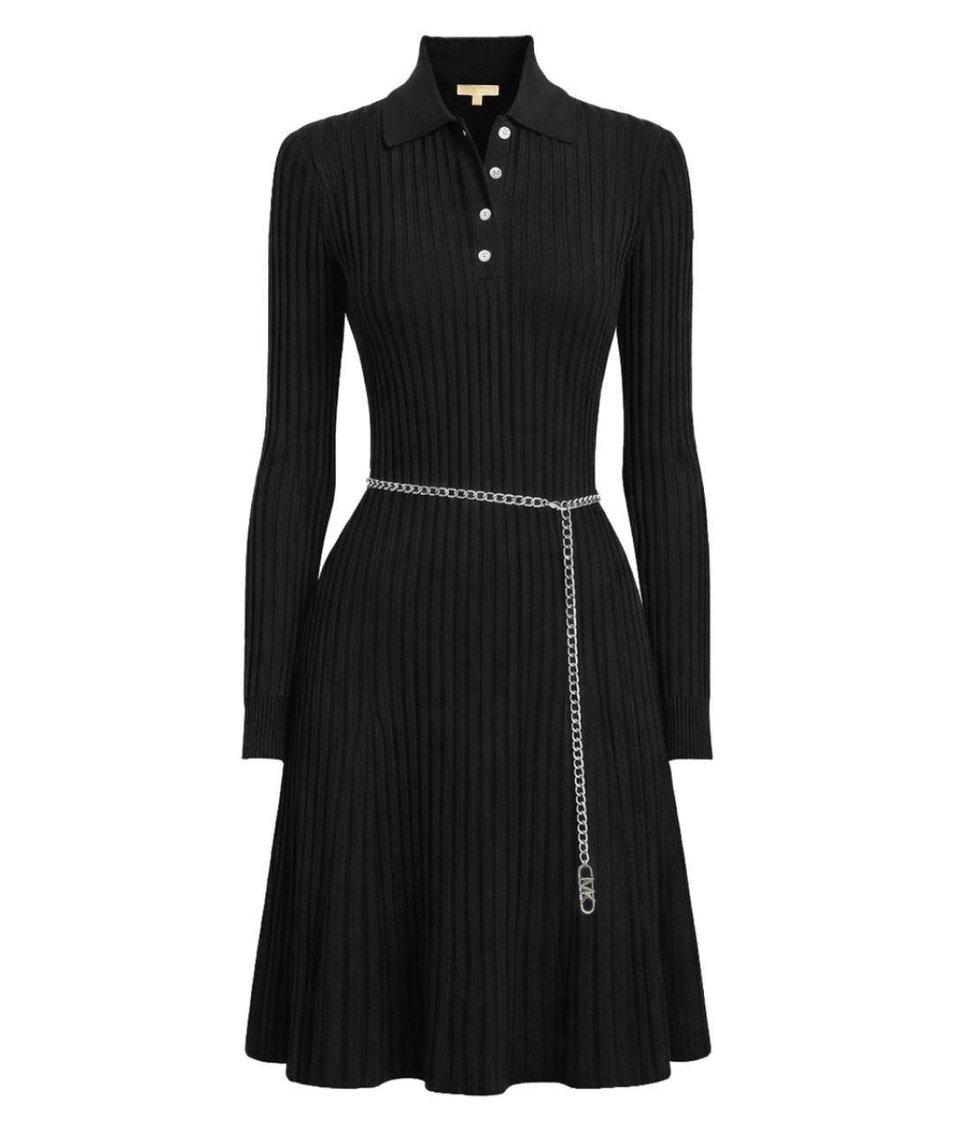 MICHAEL KORS Черное вискозное повседневное платье, фото 1