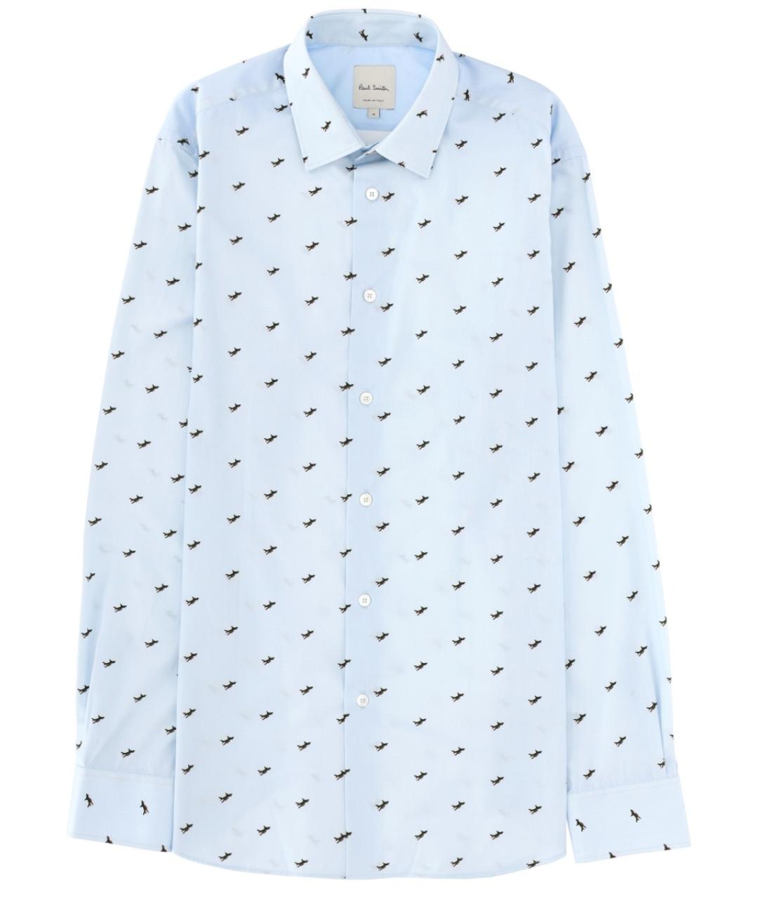 PAUL SMITH Синяя хлопковая кэжуал рубашка, фото 1