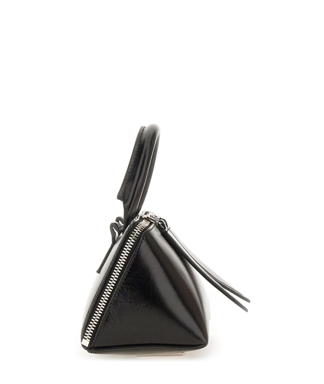 THE ATTICO Черная кожаная сумка тоут, фото 5