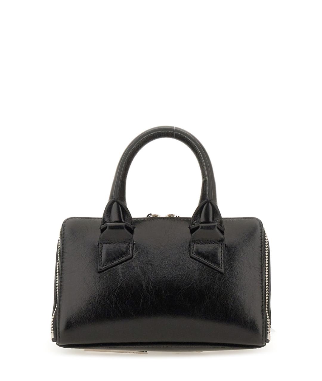 THE ATTICO Черная кожаная сумка тоут, фото 4