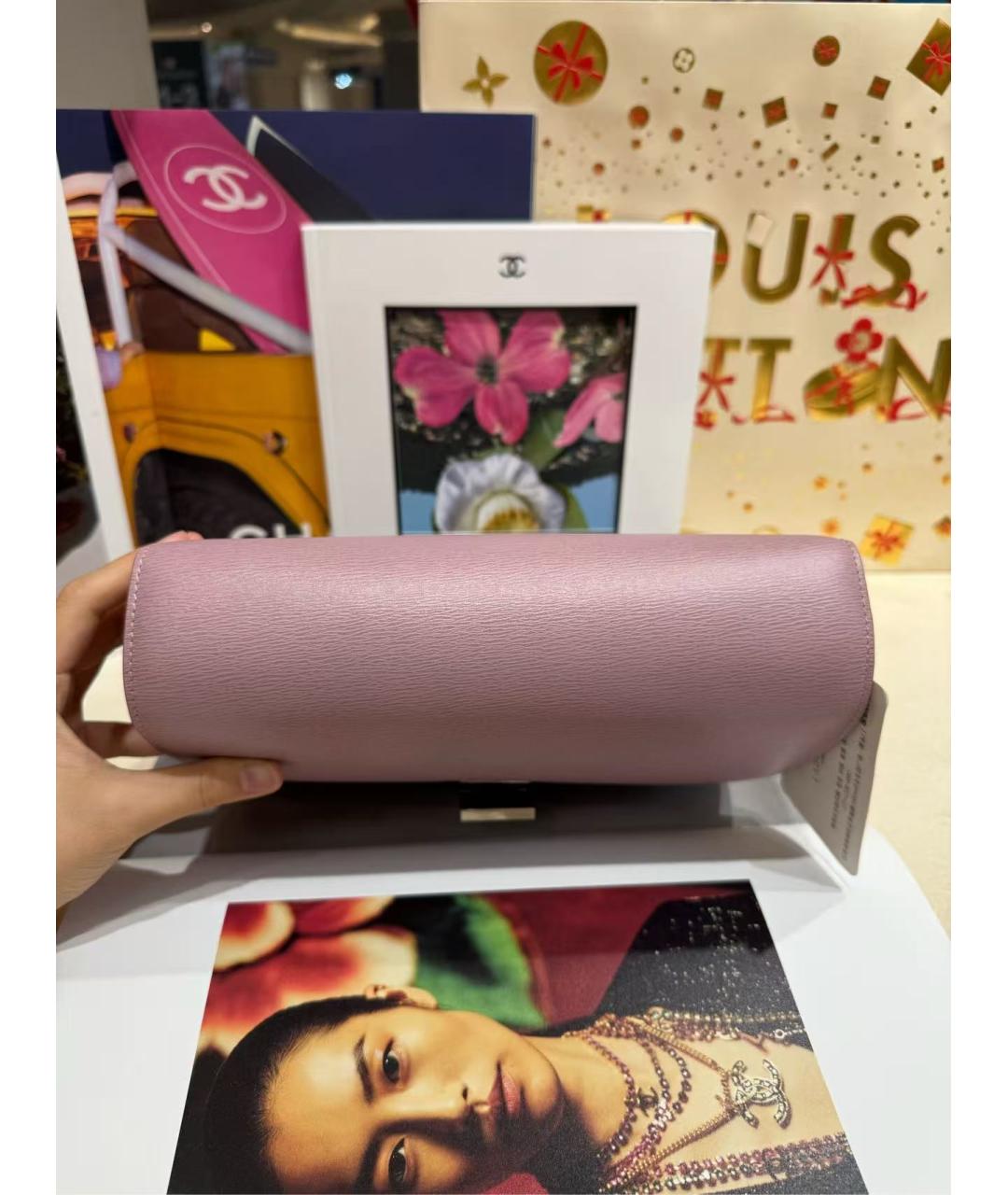 CELINE Розовая кожаная сумка через плечо, фото 3