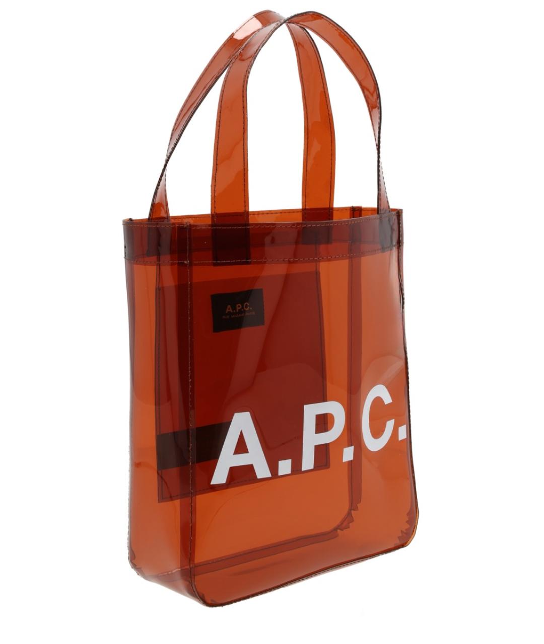 A.P.C. Коричневая сумка тоут из искусственной кожи, фото 3