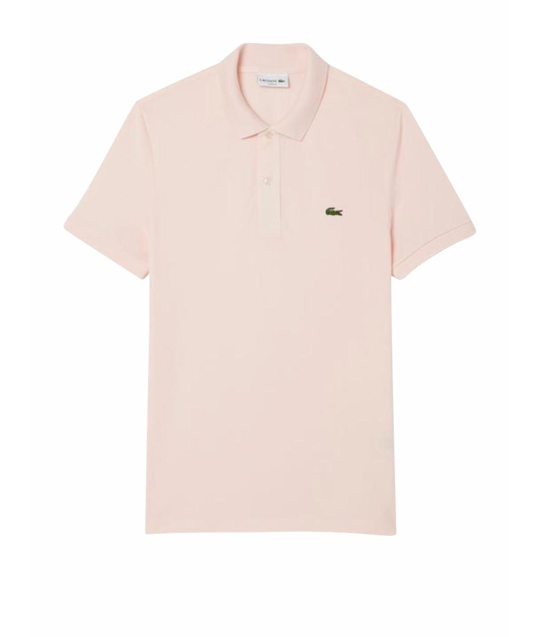 LACOSTE Розовое хлопковое поло с коротким рукавом, фото 1