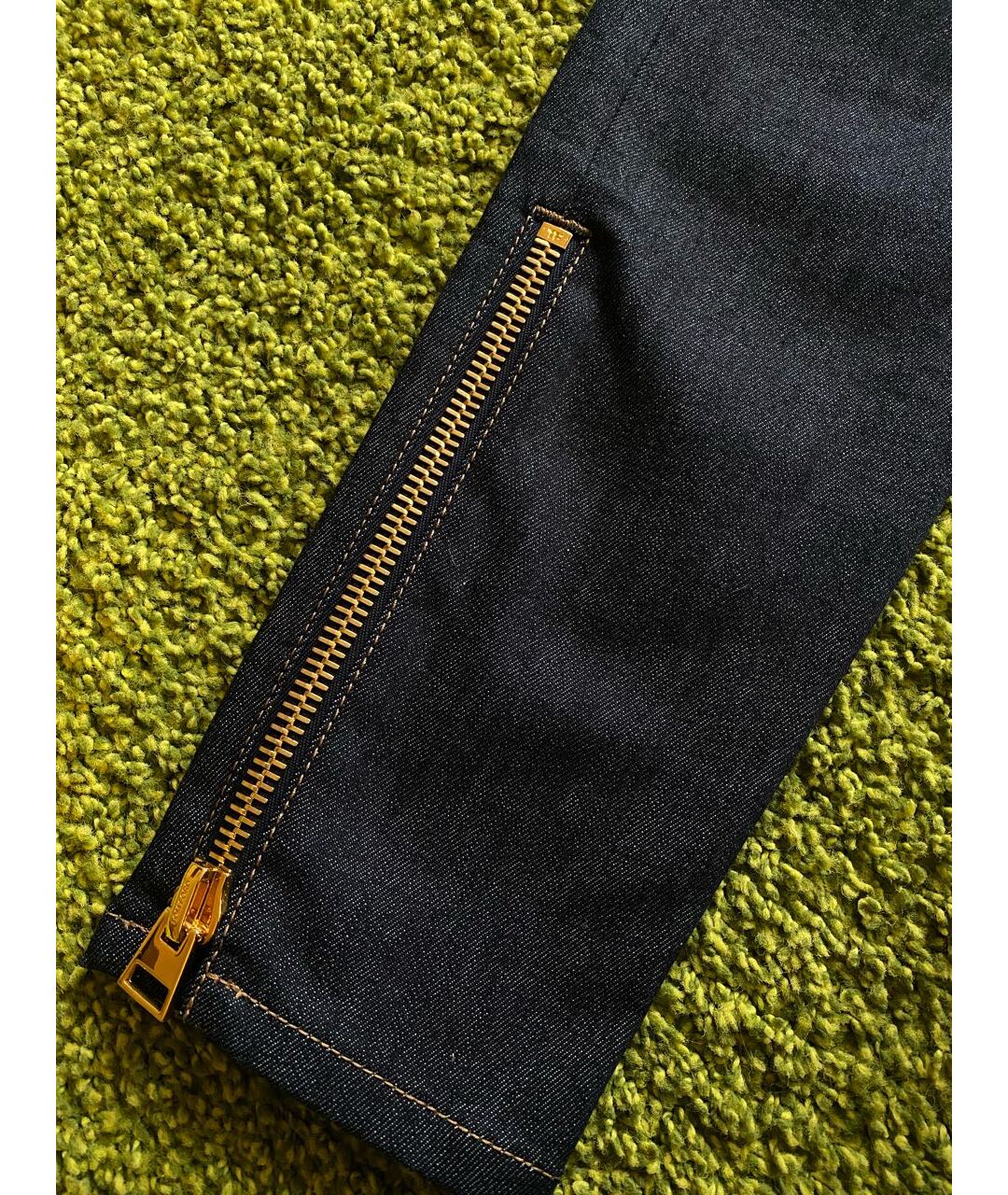 TOM FORD Темно-синие хлопко-эластановые джинсы слим, фото 5