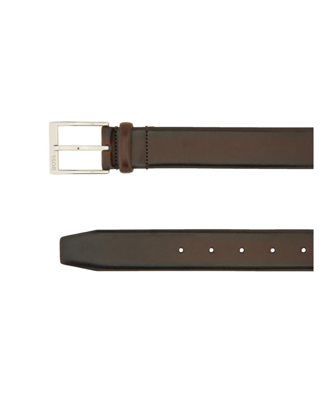 HUGO BOSS Коричневый кожаный ремень, фото 2