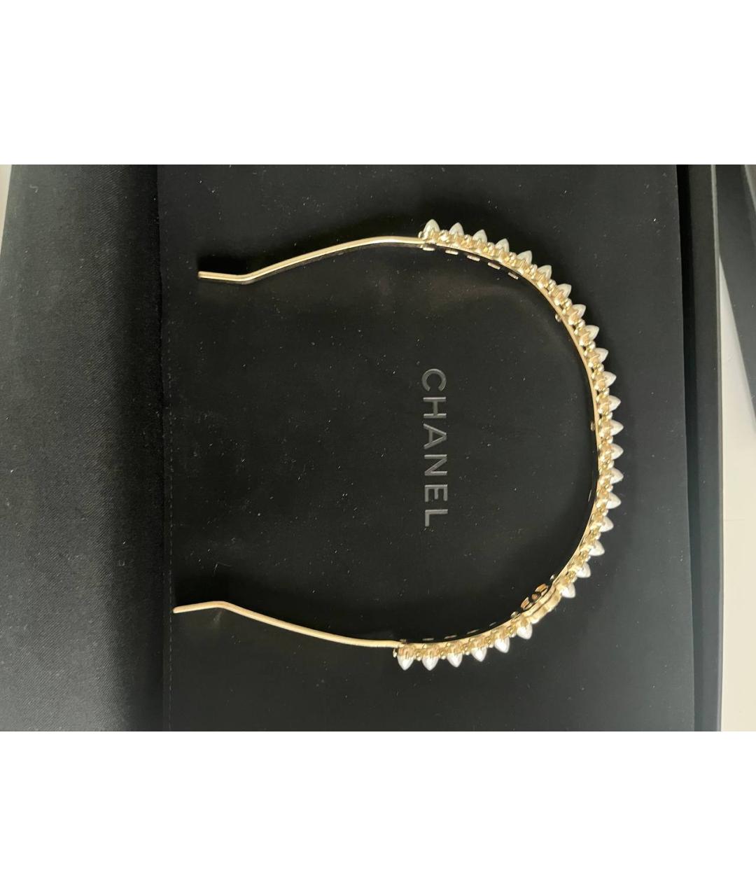 CHANEL Золотой ободок, фото 6