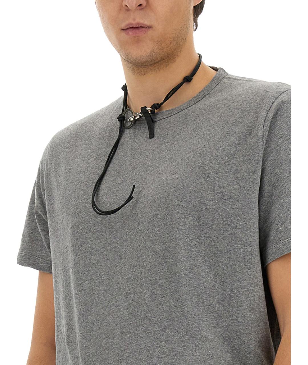 OUR LEGACY Серая хлопковая футболка, фото 4