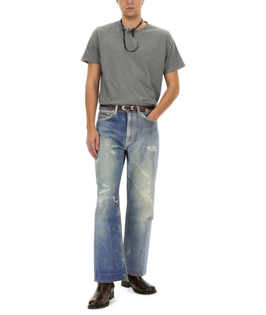 OUR LEGACY Серая хлопковая футболка, фото 2