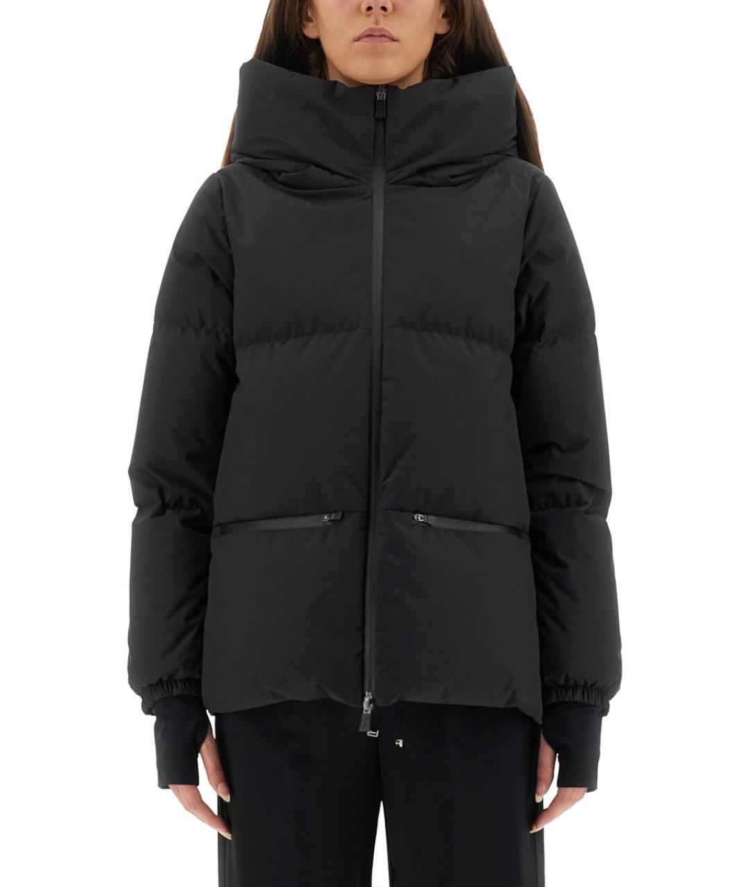HERNO Черный полиэстеровый пуховик, фото 2