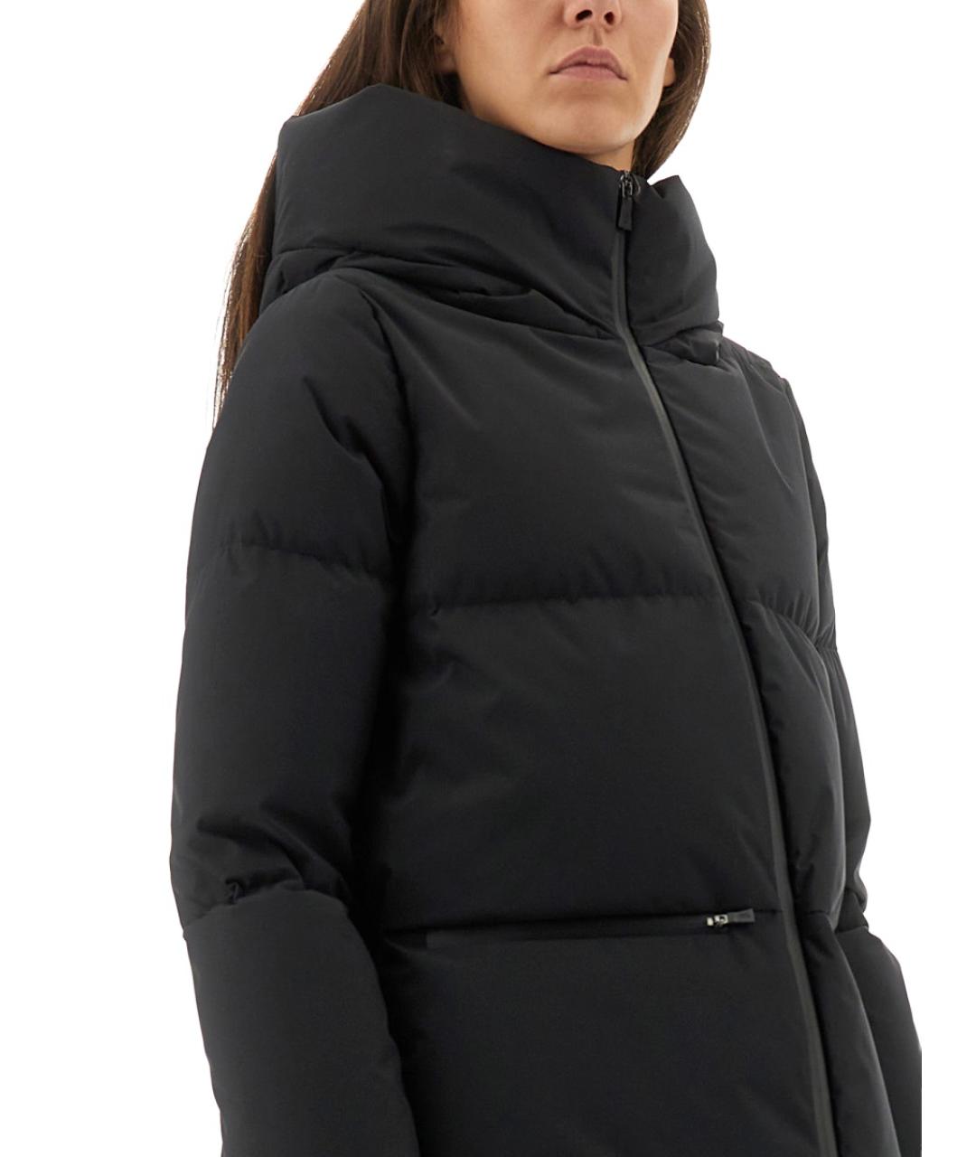 HERNO Черный полиэстеровый пуховик, фото 5