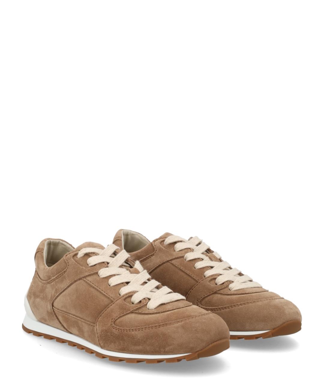 BRUNELLO CUCINELLI Коричневые замшевые кроссовки, фото 2