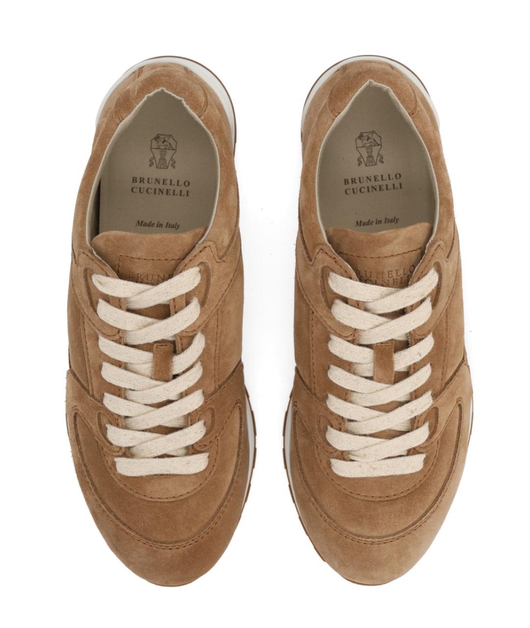 BRUNELLO CUCINELLI Коричневые замшевые кроссовки, фото 5