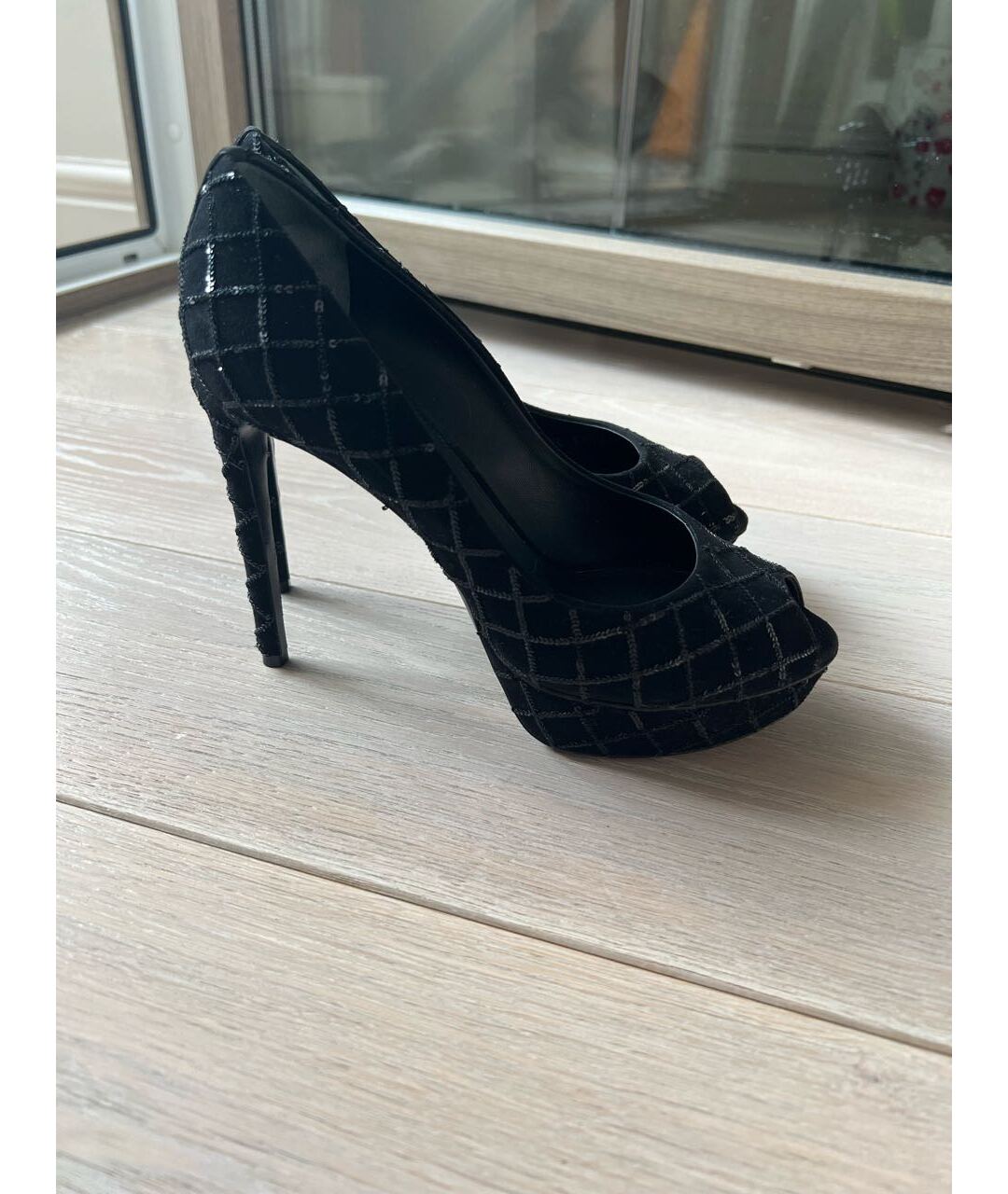 LOUIS VUITTON Черные замшевые туфли, фото 5