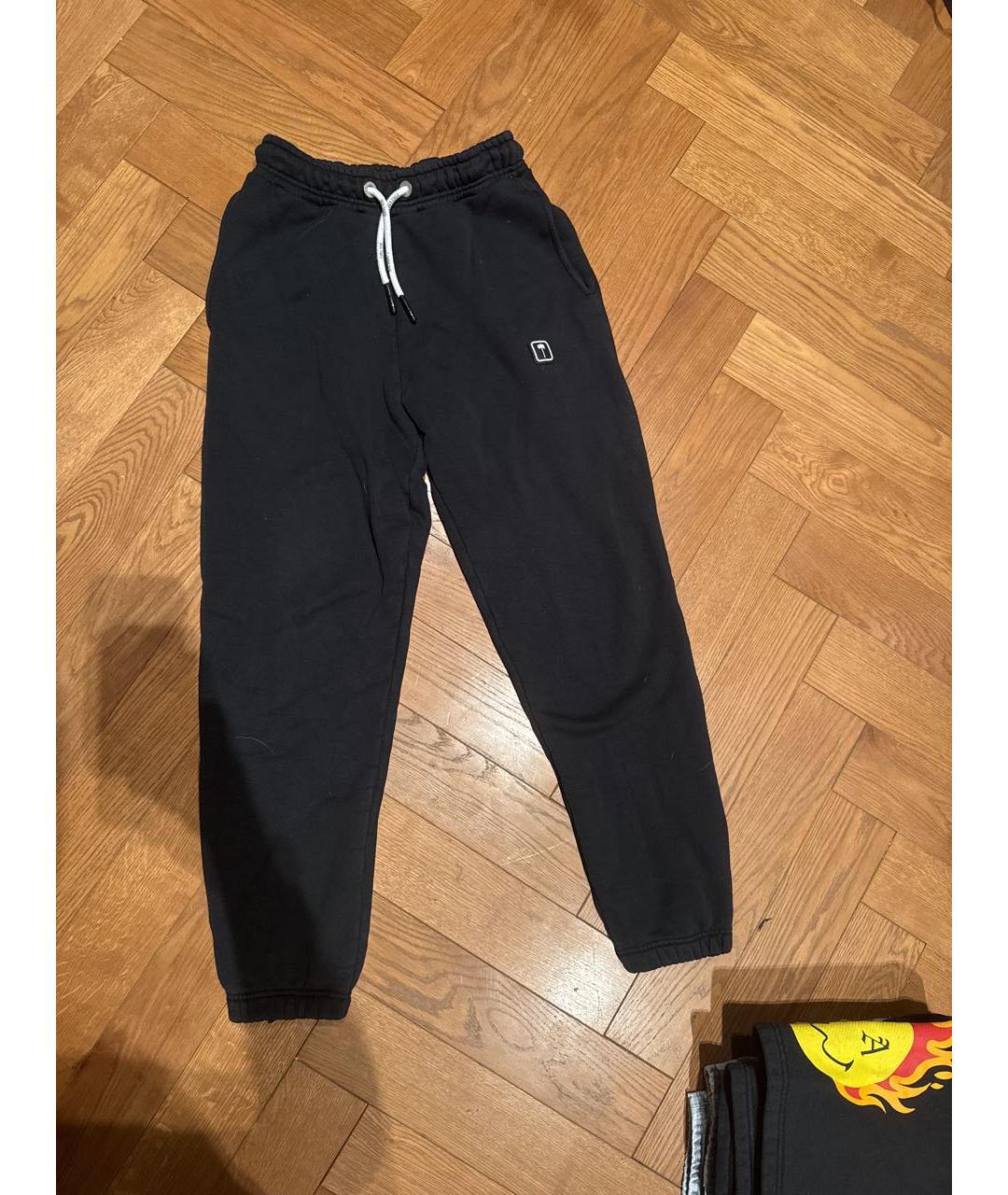 PALM ANGELS Черные хлопковые повседневные брюки, фото 4