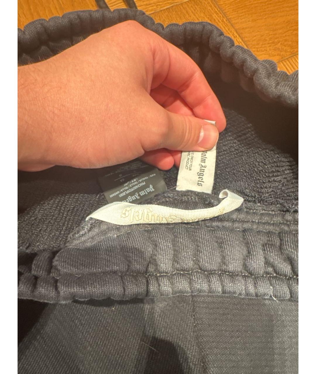 PALM ANGELS Черные хлопковые повседневные брюки, фото 3