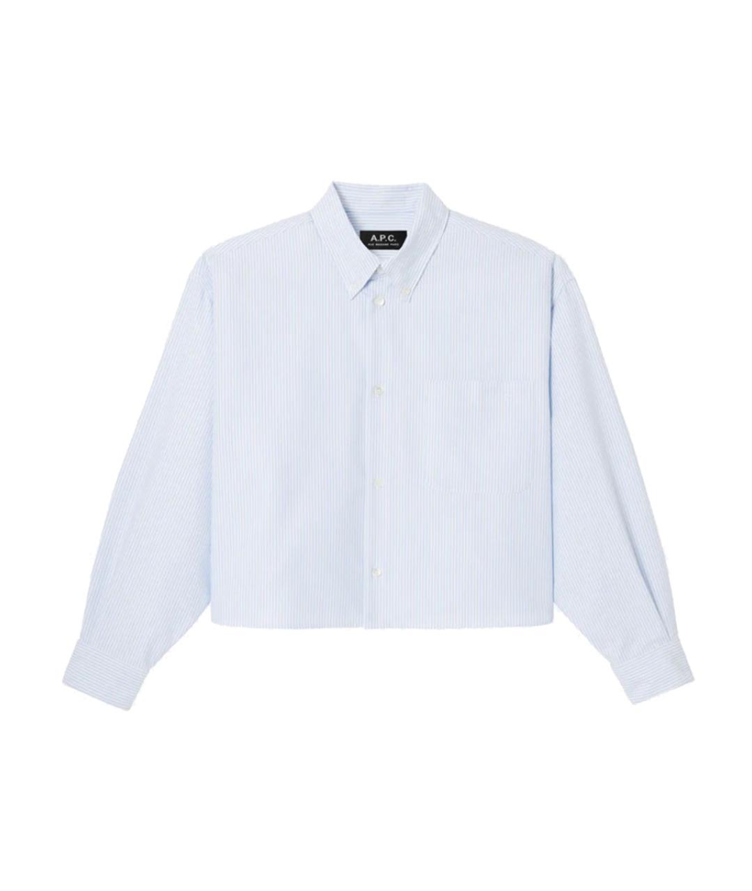 A.P.C. Голубая хлопковая рубашка, фото 1