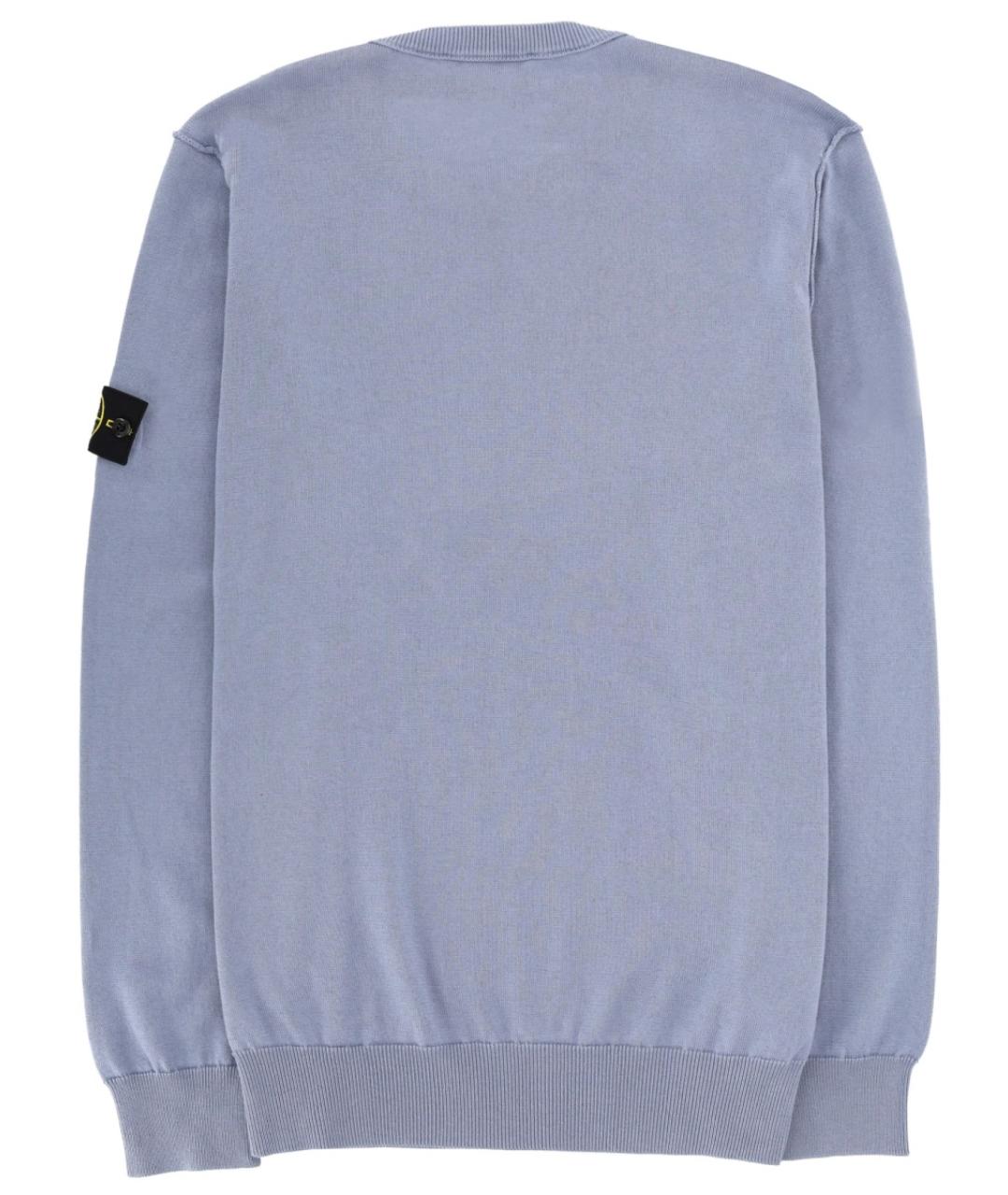STONE ISLAND Синий хлопковый джемпер / свитер, фото 2