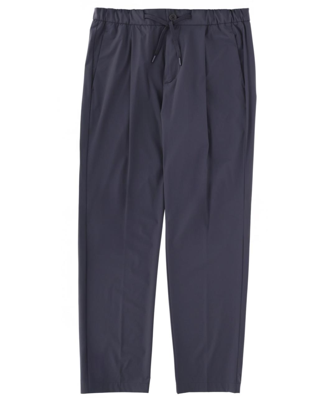 HERNO Синие полиамидовые повседневные брюки, фото 1