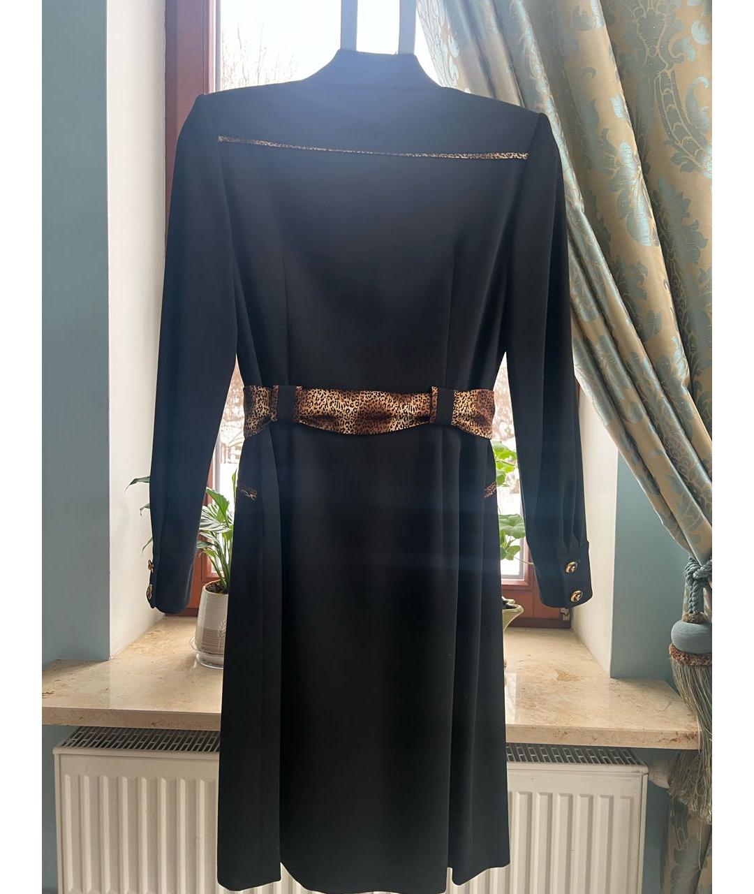 ESCADA Черное шерстяное повседневное платье, фото 2