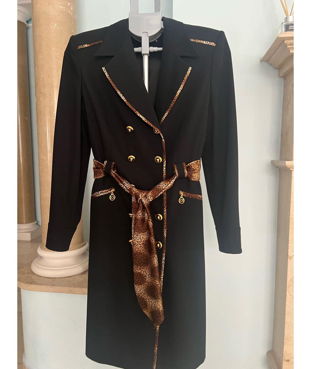 ESCADA Черное шерстяное повседневное платье, фото 9