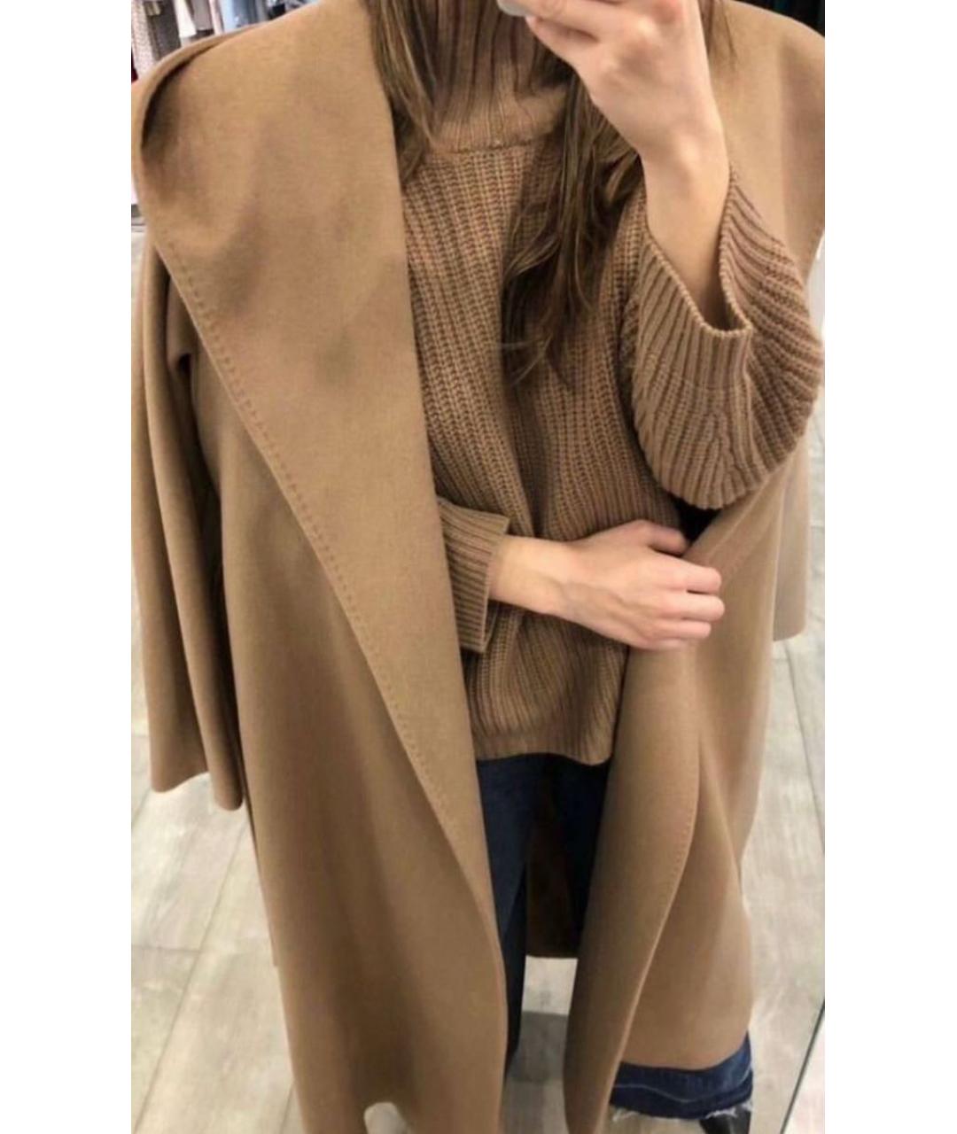 MAX MARA STUDIO Бежевое шерстяное пальто, фото 5