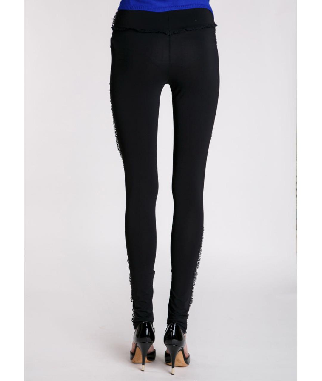 VALENTINO Черные ацетатные леггинсы и велосипедки, фото 3