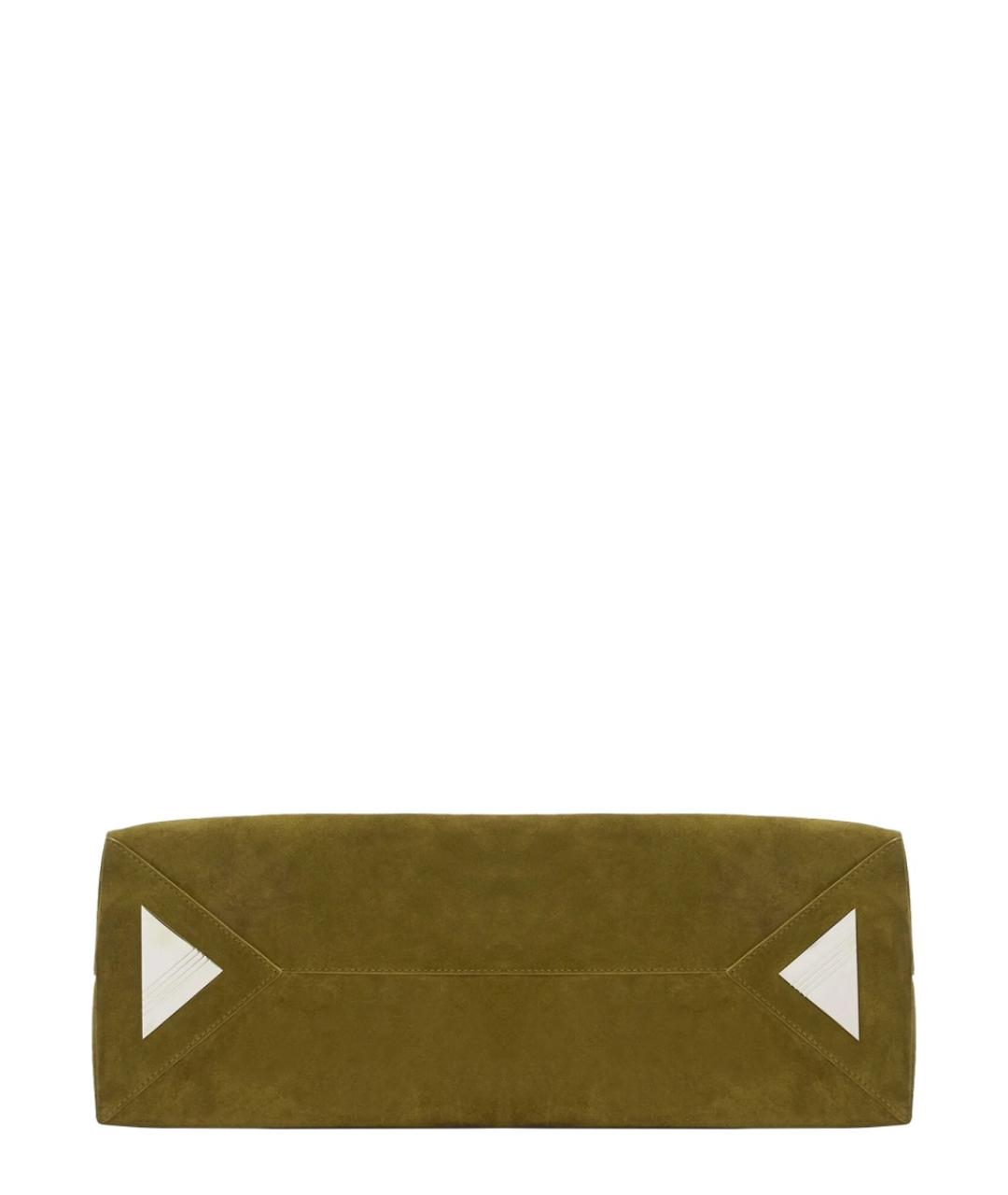 THE ATTICO Зеленая замшевая сумка тоут, фото 4