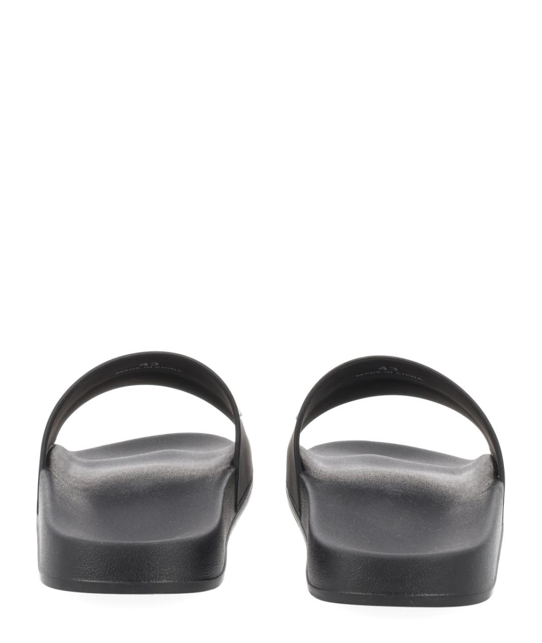 DSQUARED2 Черные резиновые шлепанцы, фото 4