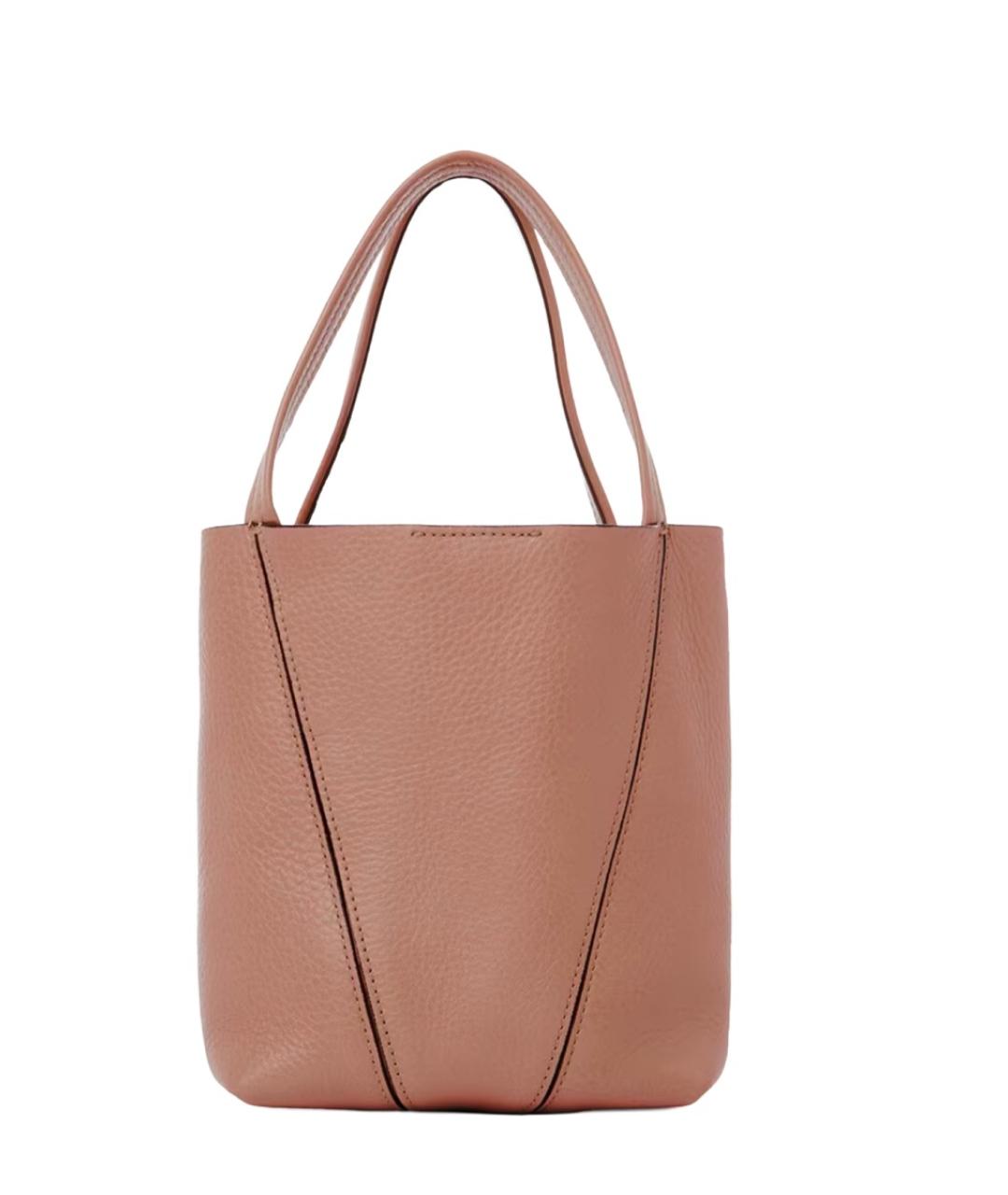 CHLOE Розовая кожаная сумка тоут, фото 1