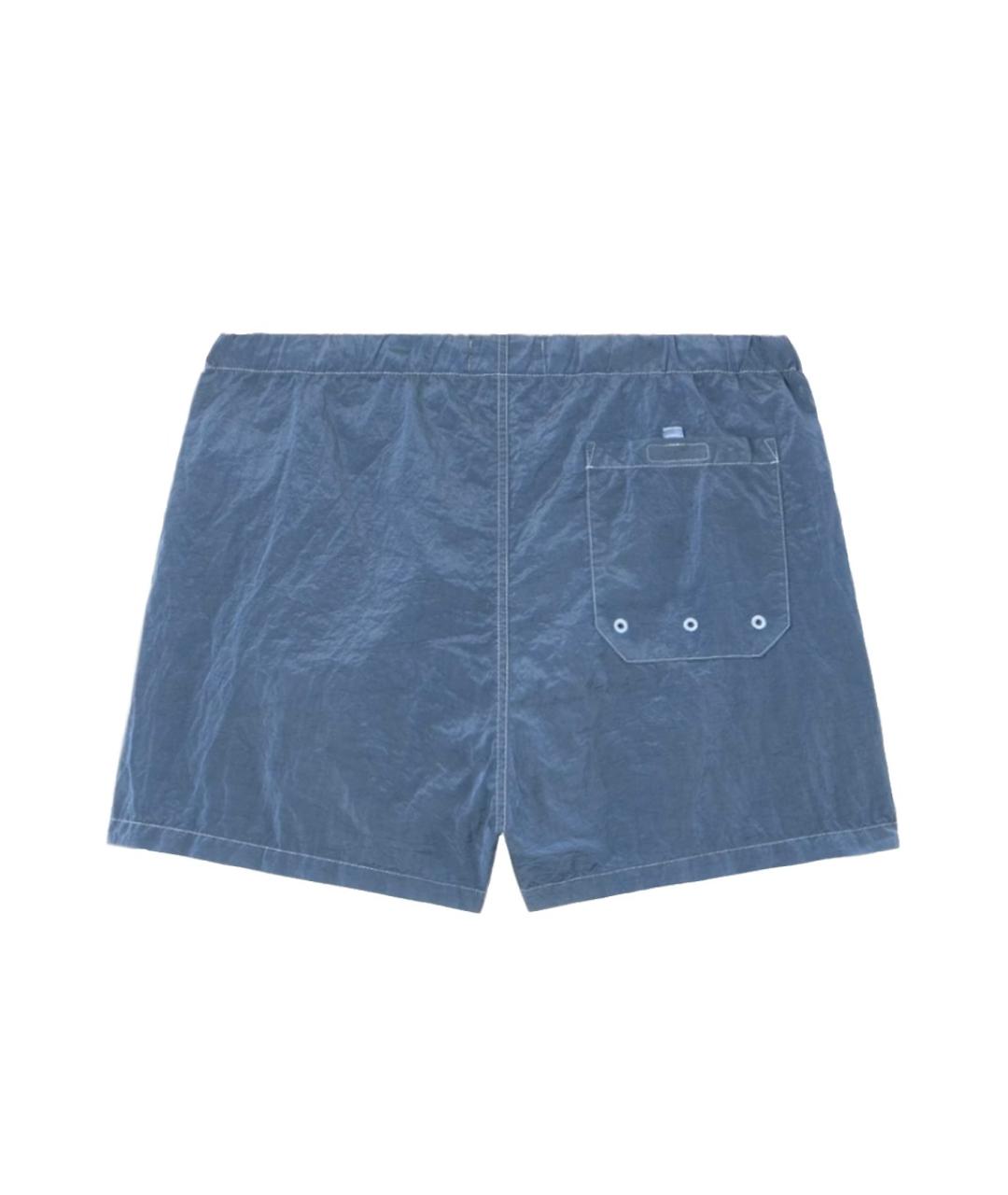 STONE ISLAND Синие полиамидовые шорты, фото 2