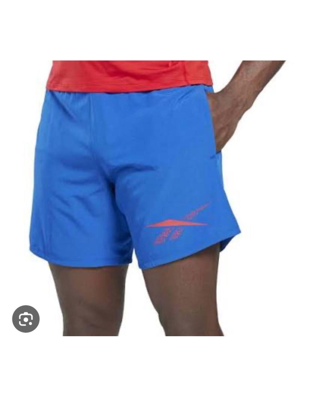 REEBOK Синие полиэстеровые шорты, фото 6