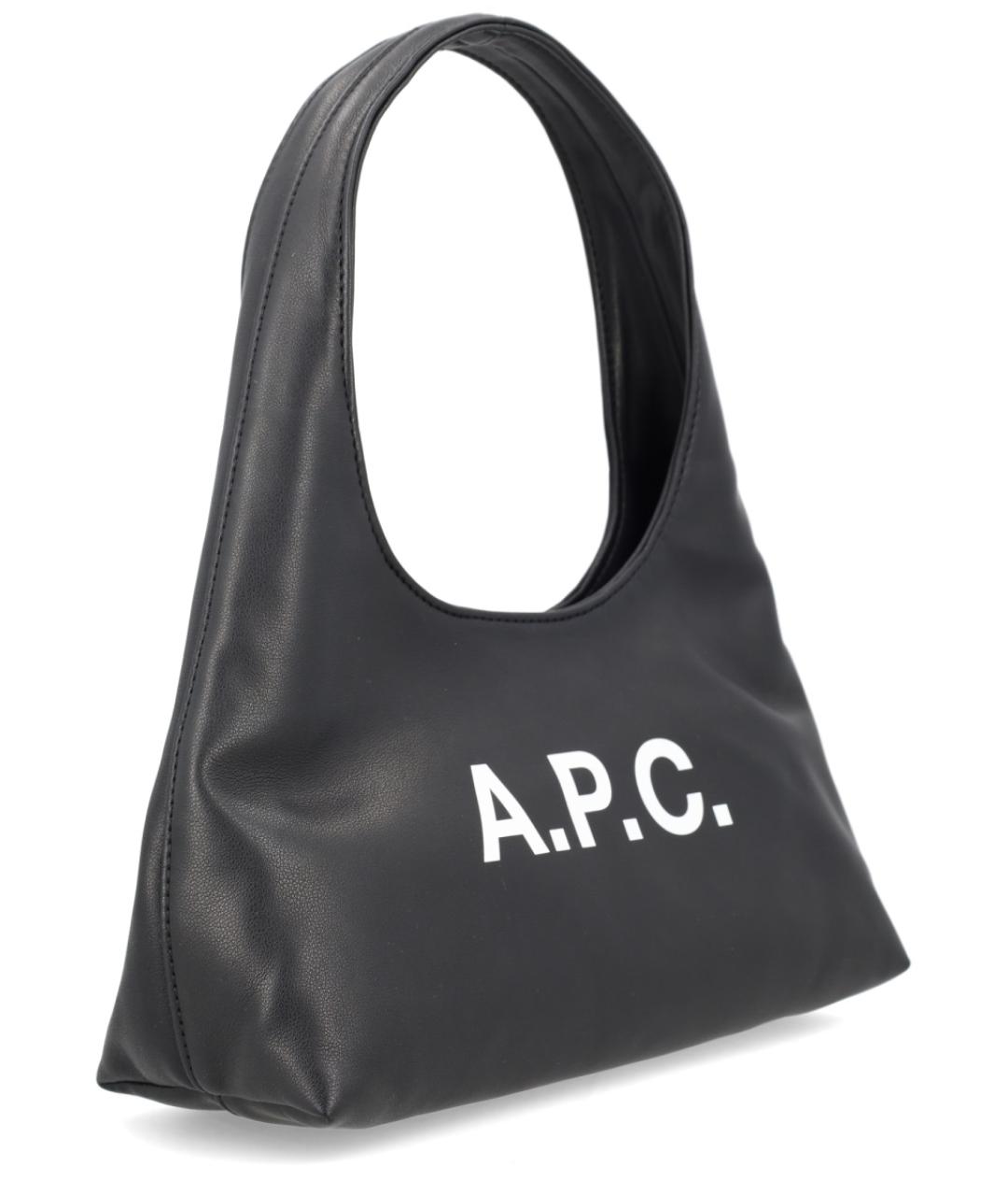 A.P.C. Черная сумка через плечо из искусственной кожи, фото 3