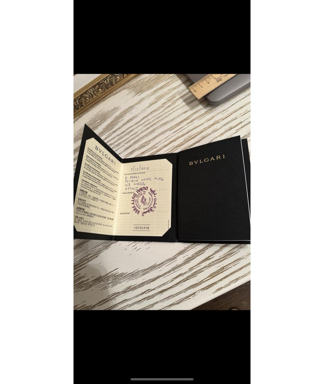 BVLGARI Черное кольцо из розового золота, фото 4