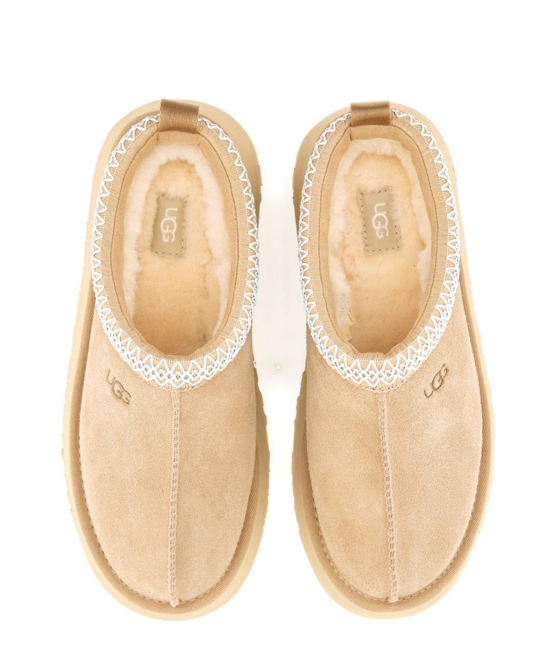 UGG AUSTRALIA Бежевые кожаные ботинки, фото 6