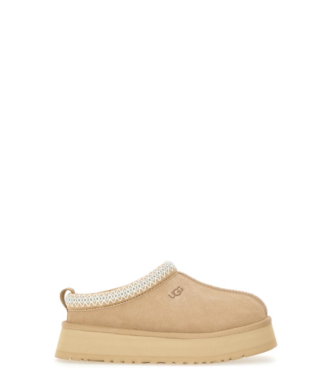 UGG AUSTRALIA Бежевые кожаные ботинки, фото 1