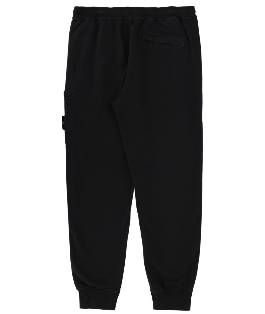 STONE ISLAND Черные хлопковые повседневные брюки, фото 2