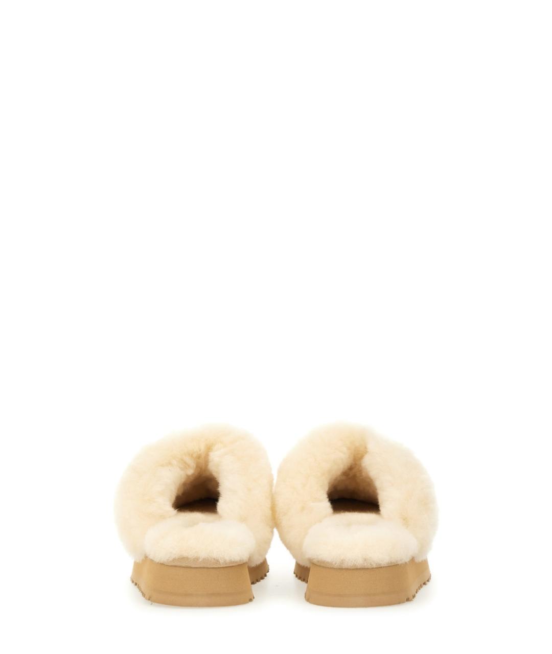 UGG AUSTRALIA Бежевые кожаные мюли, фото 4