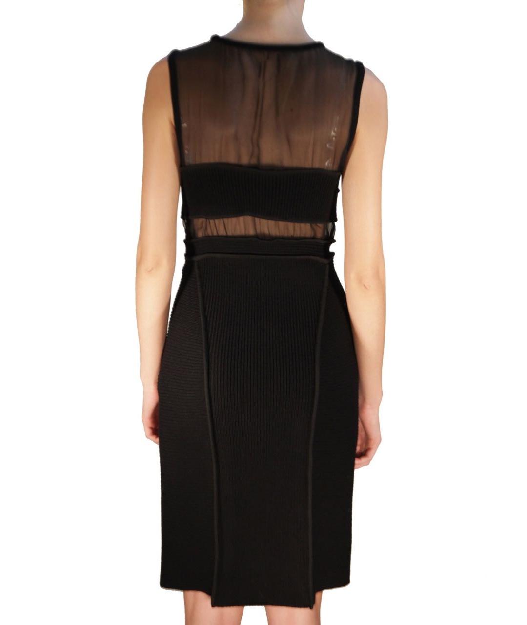 VALENTINO Черное шерстяное коктейльное платье, фото 6