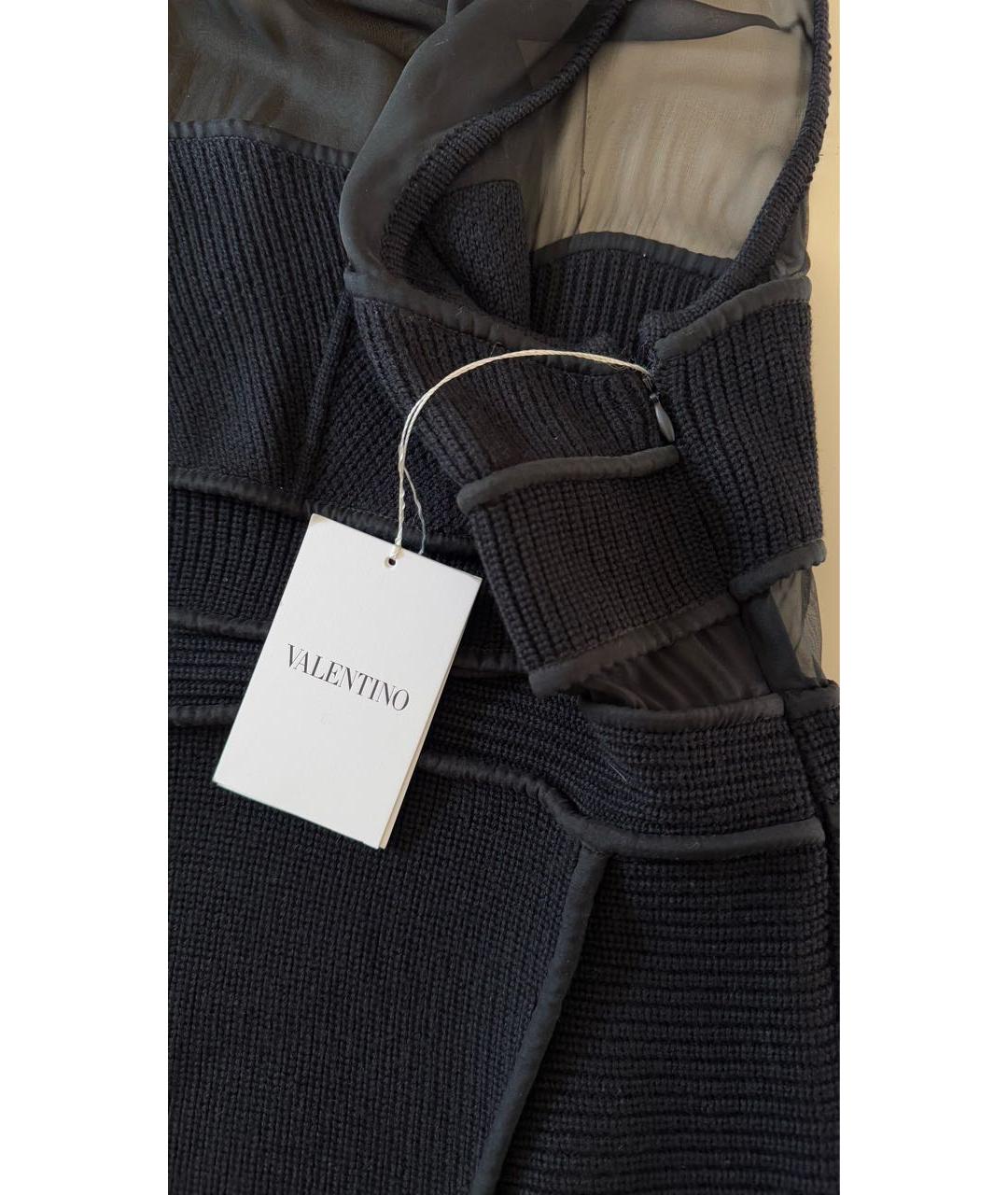 VALENTINO Черное шерстяное коктейльное платье, фото 4