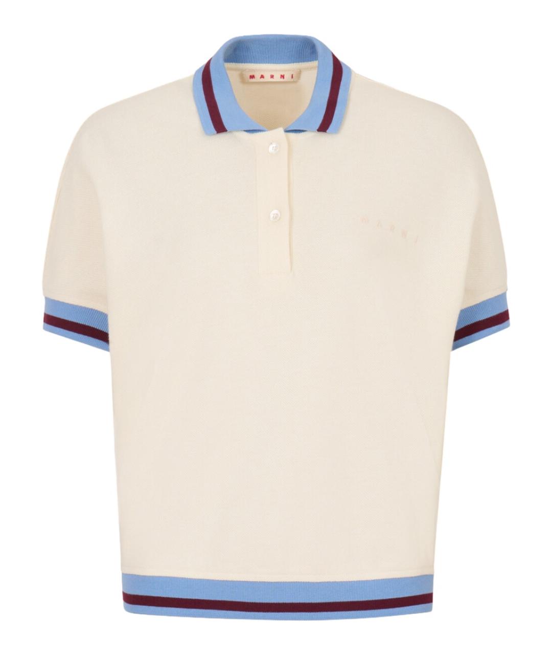 MARNI Белая хлопковая футболка, фото 1