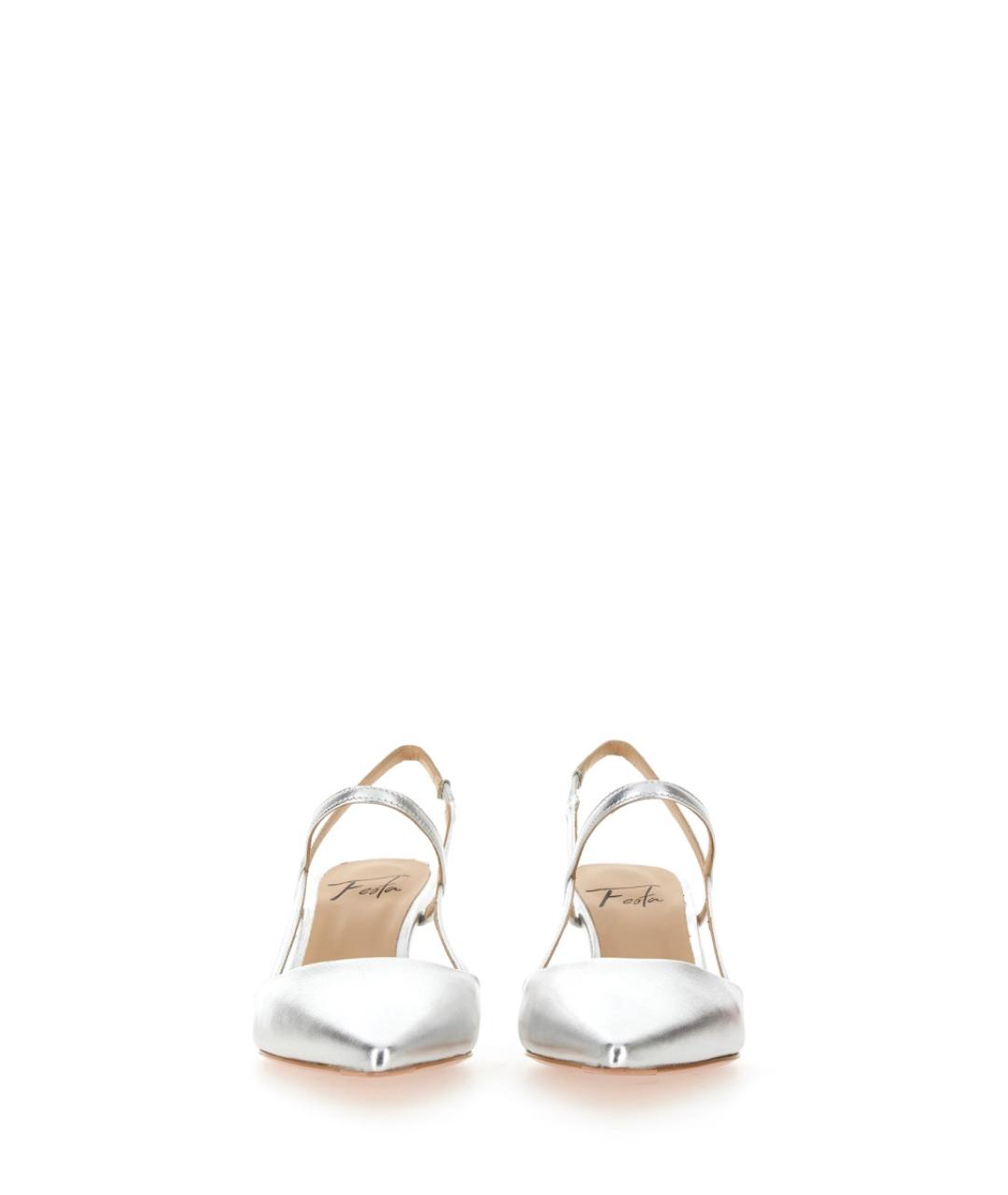 ROBERTO FESTA Серебряные кожаные туфли, фото 4