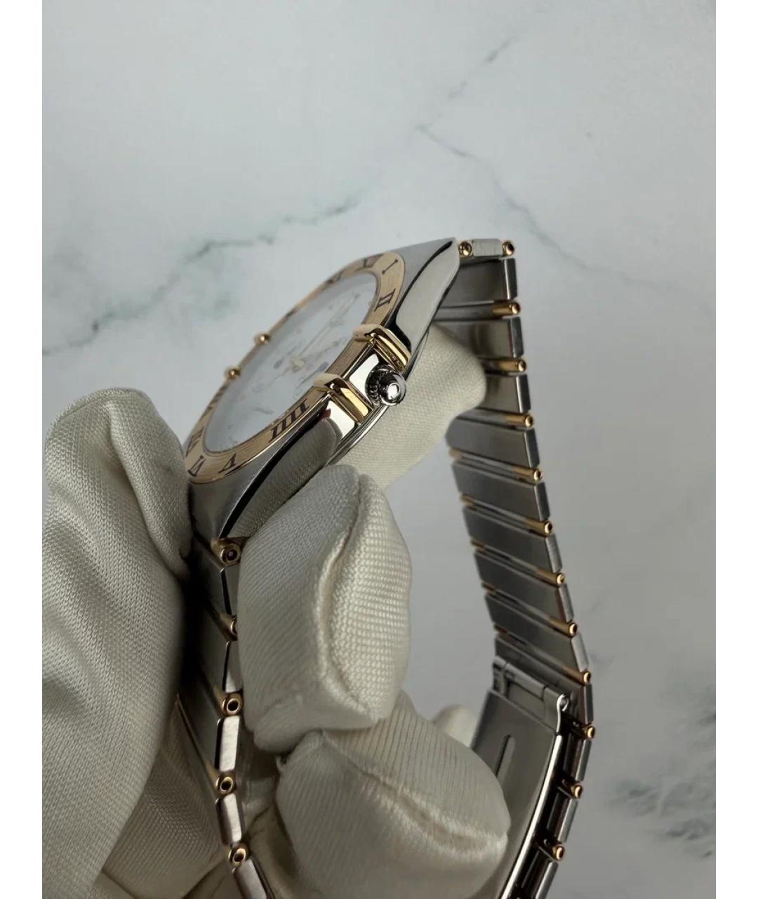 OMEGA Белые часы из желтого золота, фото 5