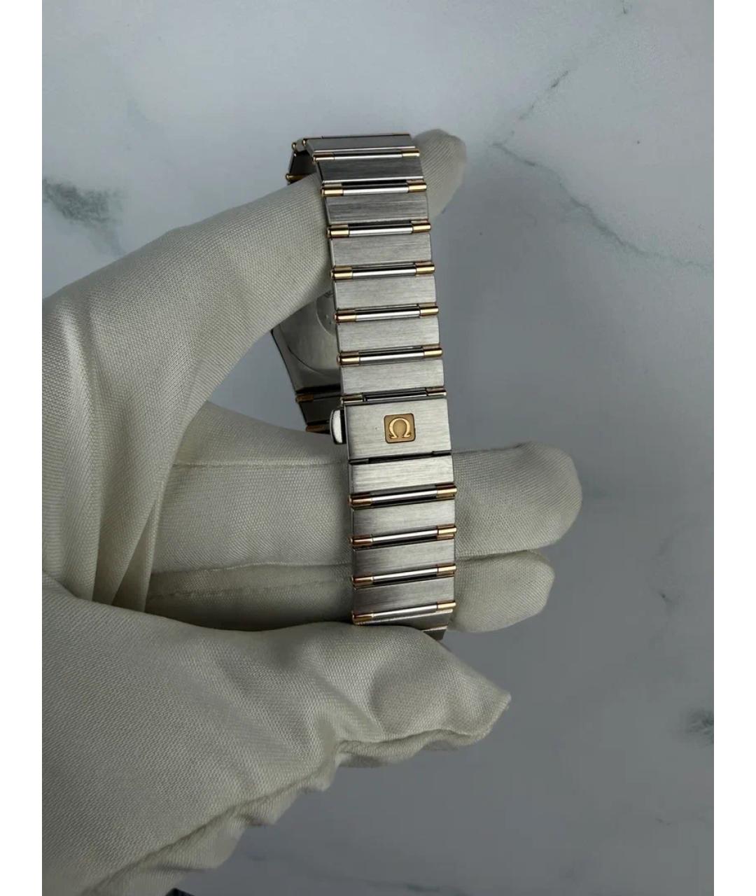 OMEGA Белые часы из желтого золота, фото 8