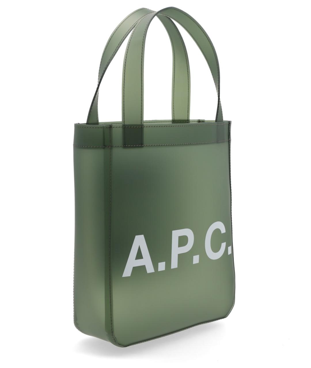 A.P.C. Зеленая сумка тоут, фото 3