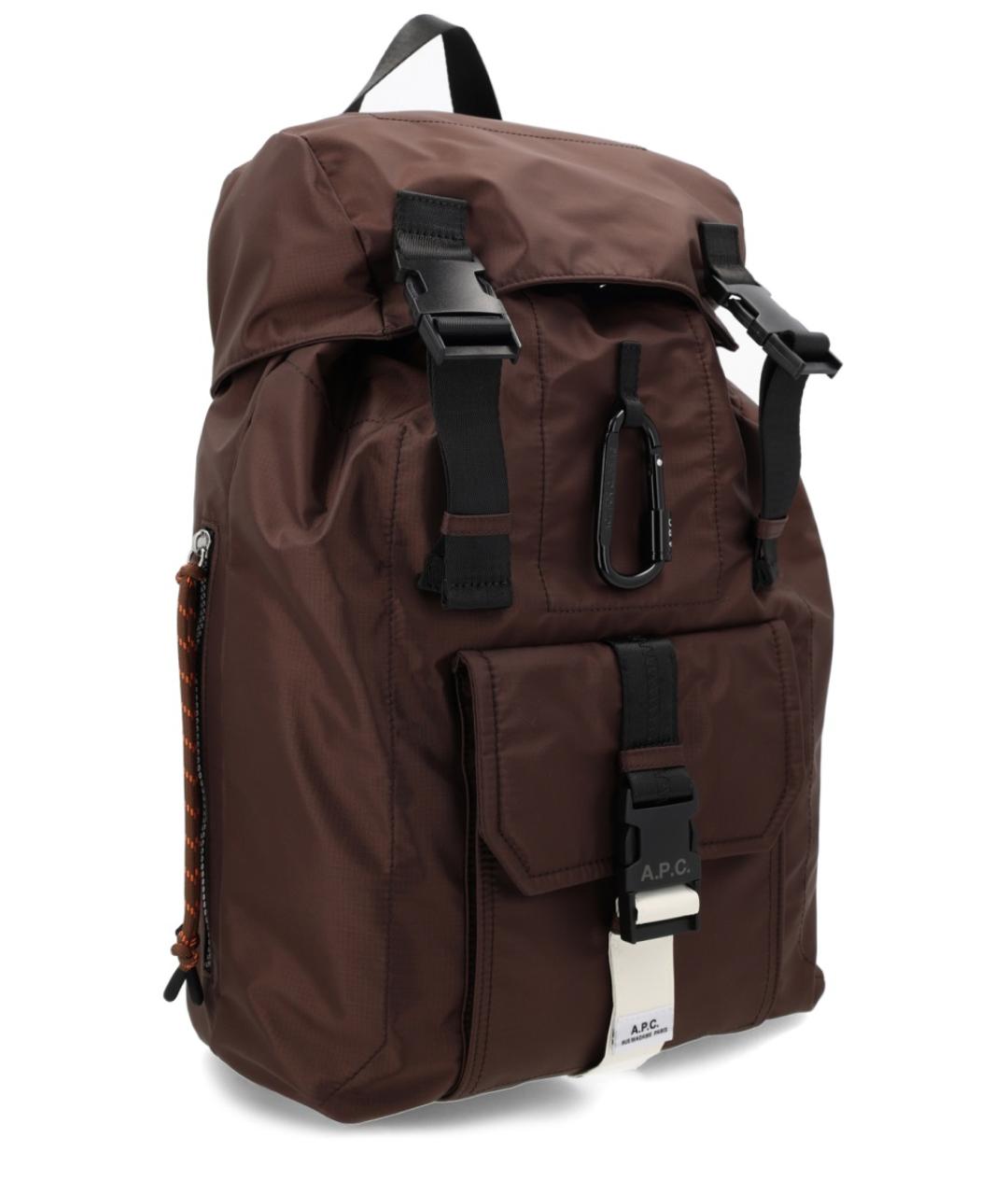 A.P.C. Коричневый синтетический рюкзак, фото 3