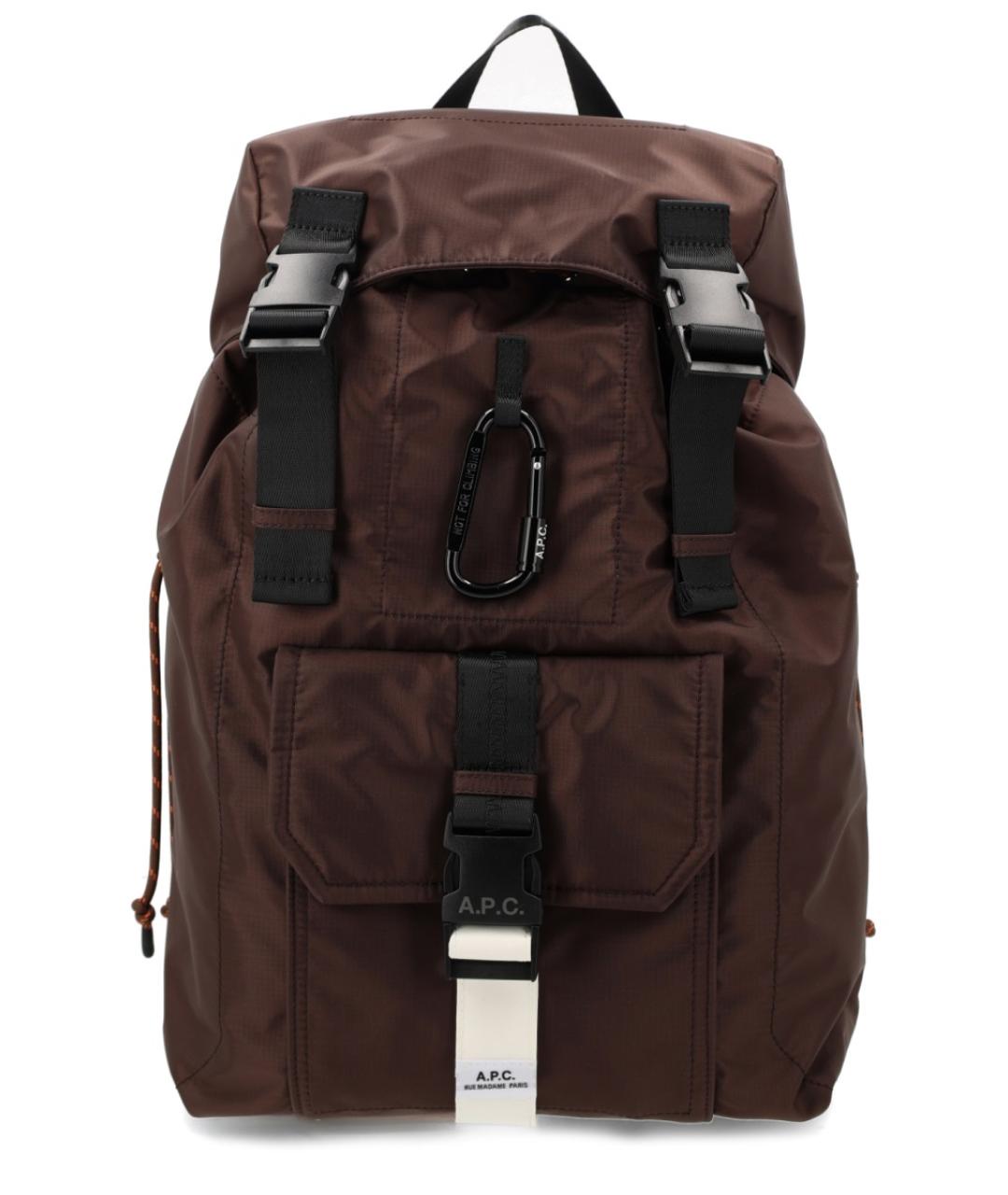A.P.C. Коричневый синтетический рюкзак, фото 1