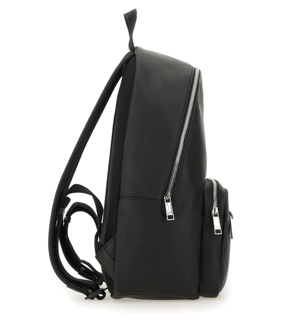 HUGO BOSS Черный рюкзак из искусственной кожи, фото 3